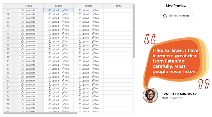 Design Automation using DynaPictures Online Spreadsheet